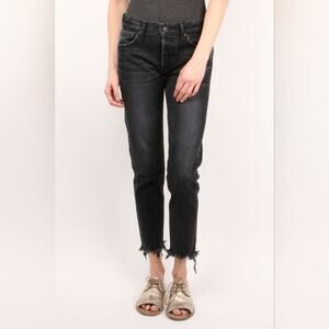 Moussy MV Staley Tapered Ankle Jeans Black NWT Size 24